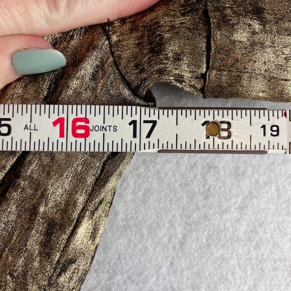 Zara Gold Mini Dress Size Small Metallic NYE Dress Party Holiday NWT Shine Sexy - Picture 2 of 9